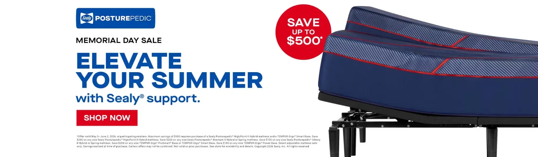 Sealy Memorial Day Sale
